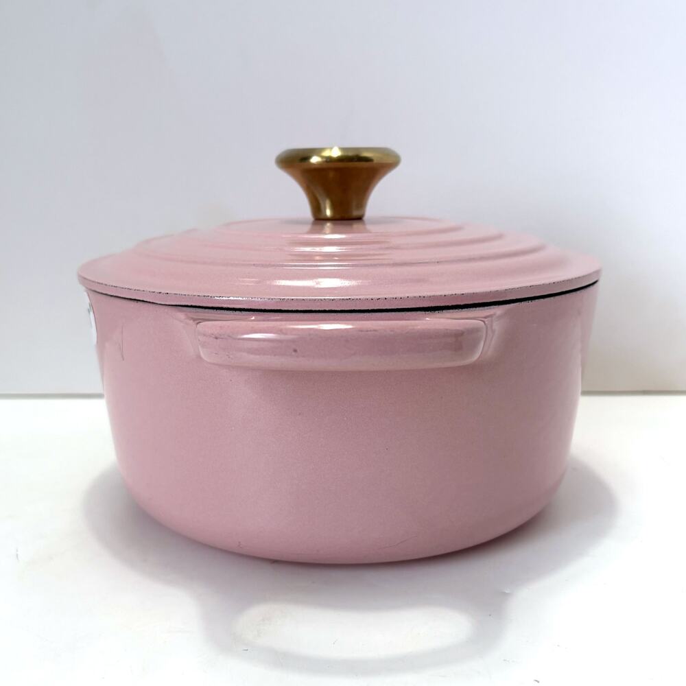 Le Creuset Cocotte Ronde 18cm Shell Pink Light Gold Knob 1.8L Made in France - Picture 3 of 10